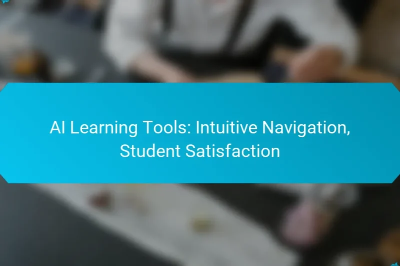 AI Learning Tools: Intuitive Navigation, Student Satisfaction